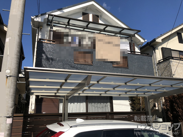 東京都町田市ののバルコニー・ベランダ屋根 スピーネ F型 屋根タイプ 単体 積雪〜20cm対応 施工例