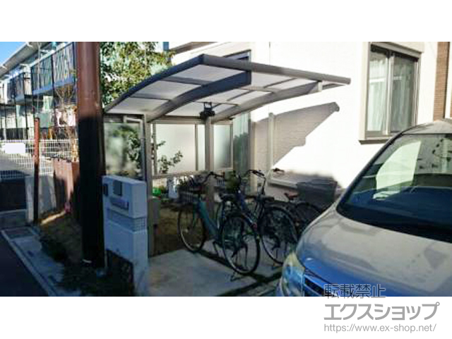 埼玉県越谷市ののサイクルポート・駐輪場 プレシオスポート ミニ 積雪〜20cm対応 施工例