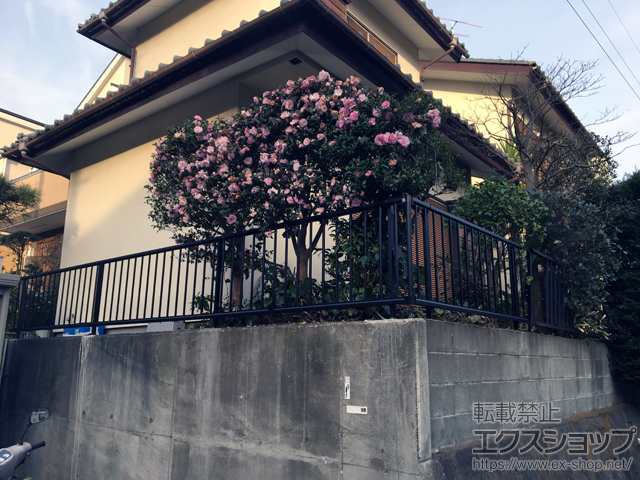 神奈川県横浜市ののフェンス・柵 ミエッタフェンス 防犯たて格子タイプ 自由柱 施工例