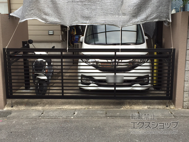 千葉県市川市ののカーゲート ワイドオーバードアS1型 手動式 施工例