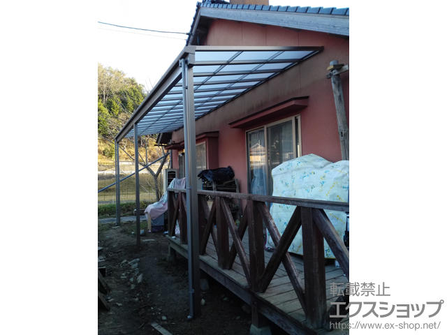 広島県安芸高田市ののテラス屋根 スピーネ F型 1500 テラスタイプ 連棟 積雪〜50cm対応 施工例