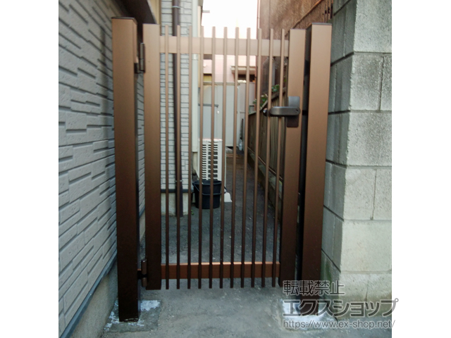 東京都江東区のの門扉 レスティン門扉 11型 片開き 門柱使用 施工例