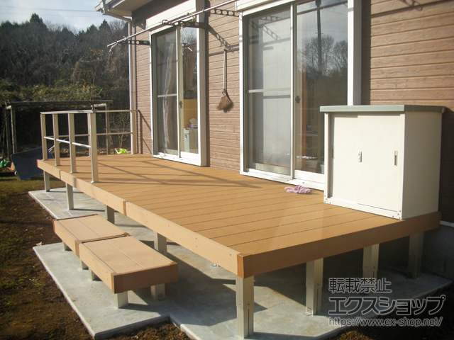 茨城県鹿嶋市ののウッドデッキ リウッドデッキ 200 施工例