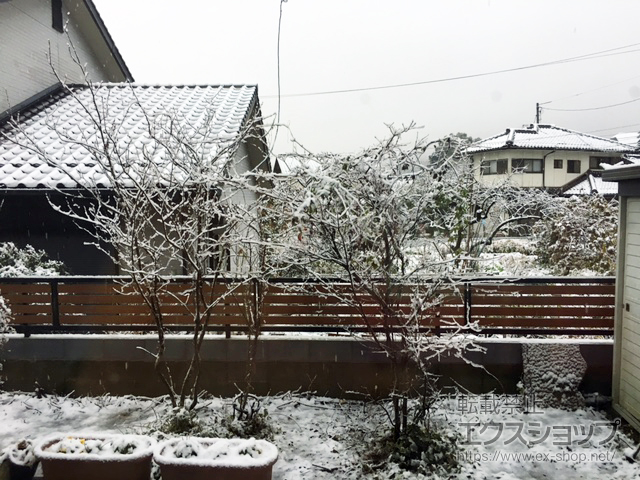 山口県山口市ののフェンス・柵 モクアルフェンス 横板タイプ 自由柱施工 施工例