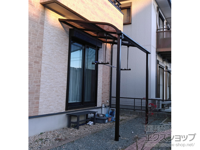 三重県鈴鹿市ののテラス屋根 プレシオステラス R型 テラスタイプ 単体 積雪〜20cm対応 施工例