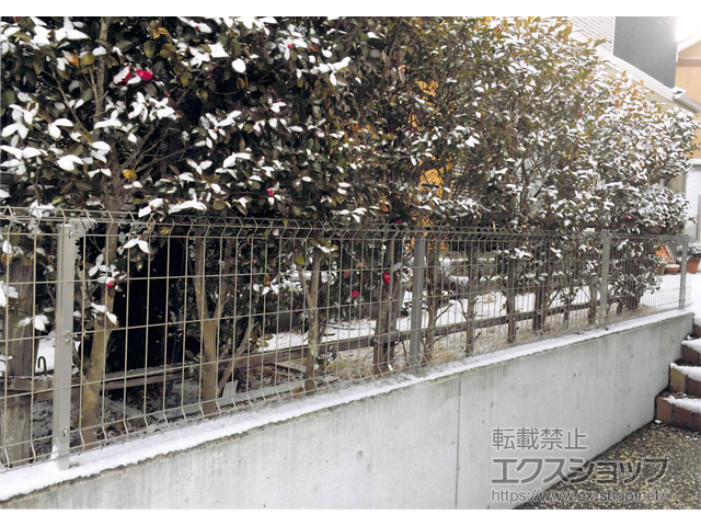 宮城県仙台市ののフェンス・柵 イーネットフェンス1F型 自由柱タイプ 施工例