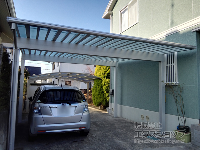 宮城県黒川郡大和町ののカーポート エフルージュ ツイン50 積雪〜50cm対応 施工例