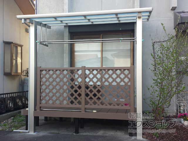 島根県出雲市ののテラス屋根 エフルージュグランZERO テラスタイプ 積雪〜20cm対応 施工例