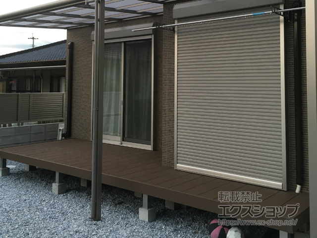 福岡県遠賀郡水巻町ののウッドデッキ リウッドデッキ 200 施工例