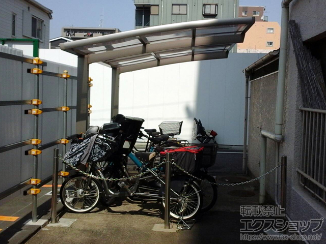 東京都江戸川区ののサイクルポート・駐輪場 ネスカRミニ (ラウンドスタイル) 積雪〜20cm対応 施工例