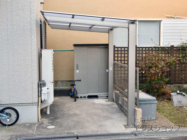 大阪府豊中市ののサイクルポート・駐輪場 ネスカFミニ (フラットスタイル) 積雪〜20cm対応 施工例