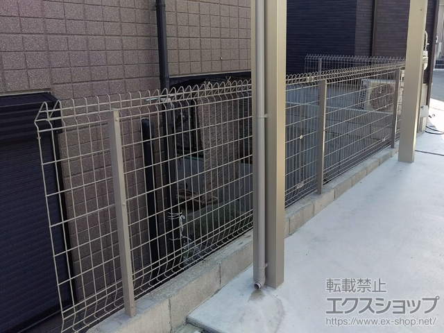 大阪府吹田市ののフェンス・柵 メッシュフェンス G10 自由柱 施工例