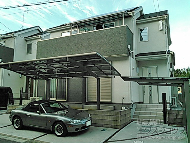 千葉県市川市ののサイクルポート・駐輪場 ネスカFミニ (フラットスタイル) 積雪〜20cm対応 施工例