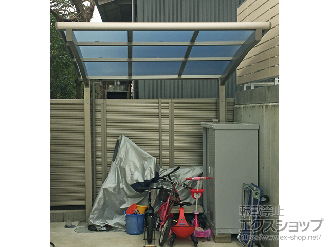 神奈川県横浜市ののサイクルポート・駐輪場 ネスカRミニ (ラウンドスタイル) 積雪〜20cm対応 施工例