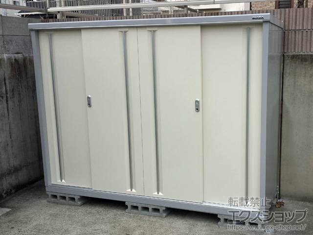 熊本県上益城郡益城町のの物置・屋外倉庫 シンプリー 一般型 2160×755×1603 MJX-217D-P-FW 施工例