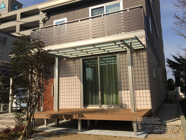 福岡県久留米市ののウッドデッキ マージウッドデッキ 施工例