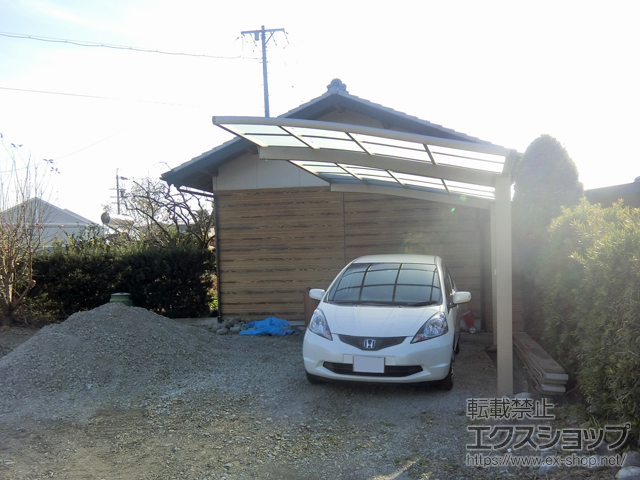 静岡県島田市ののカーポート ネスカR (ラウンドスタイル) 積雪〜20cm対応 施工例