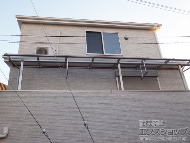 大阪府吹田市ののバルコニー・ベランダ屋根 プレシオステラス R型 屋根タイプ 連棟 積雪〜20cm対応 施工例