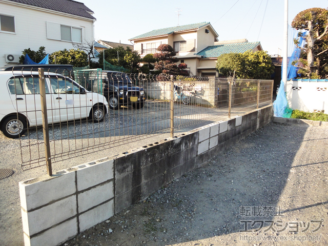 大阪府守口市ののフェンス・柵 ハイグリッドフェンスUF8型 フリーポールタイプ 施工例