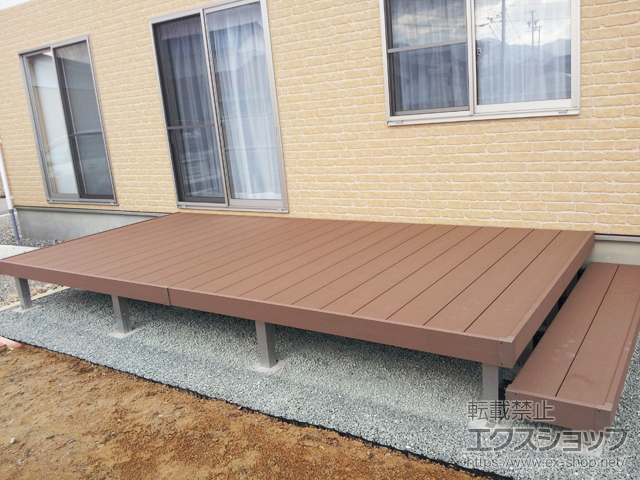 長野県千曲市ののウッドデッキ リウッドデッキ 200 施工例