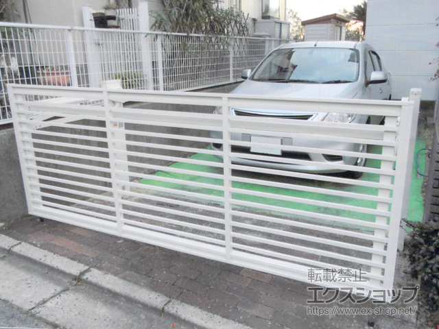 広島県廿日市市ののカーゲート 【特注】オーバードアS1型 手動式 施工例