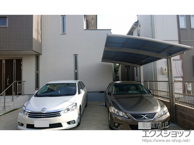 愛知県名古屋市ののカーポート ネスカR (ラウンドスタイル) 積雪〜20cm対応 施工例