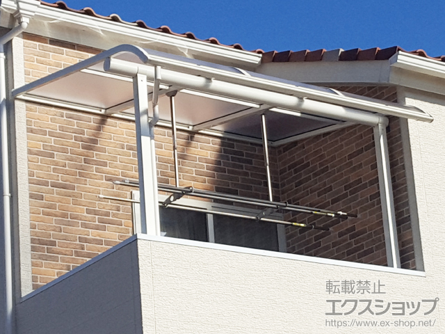 島根県益田市ののバルコニー・ベランダ屋根 ヴェクターテラス R型 屋根タイプ 単体 積雪〜20cm対応 施工例