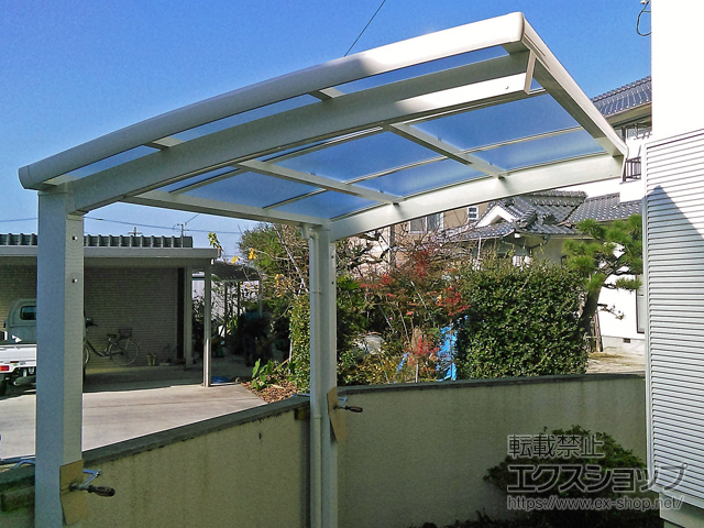 愛媛県松山市ののサイクルポート・駐輪場 ネスカRミニ (ラウンドスタイル) 積雪〜20cm対応 施工例