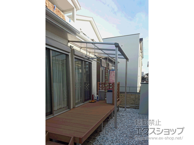 愛知県名古屋市ののテラス屋根 プレシオステラス F型 テラスタイプ 単体 積雪〜20cm対応 施工例