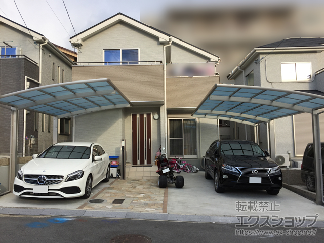 奈良県香芝市ののカーポート レイナポートグラン 延長　積雪〜20cm対応 施工例