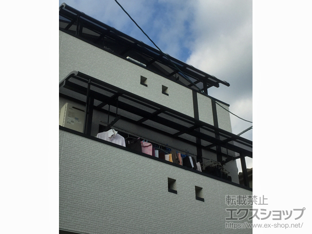 大阪府交野市ののバルコニー・ベランダ屋根 スピーネ R型 屋根タイプ 単体 積雪〜20cm対応 施工例