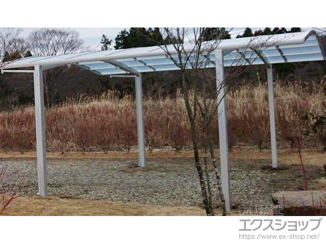 熊本県阿蘇市ののカーポート ネスカR (ラウンドスタイル) ワイド 積雪〜20cm対応 施工例