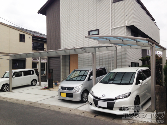 宮崎県宮崎市ののカーポート エフルージュ トリプル 積雪〜20cm対応 施工例