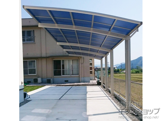大分県佐伯市ののカーポート レイナポートグラン 縦連棟　積雪〜20cm対応 施工例