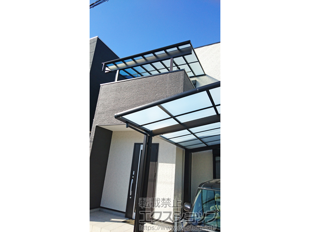 大阪府岸和田市ののバルコニー・ベランダ屋根 ヴェクターテラス F型 1500 屋根タイプ 単体 積雪〜50cm対応 施工例