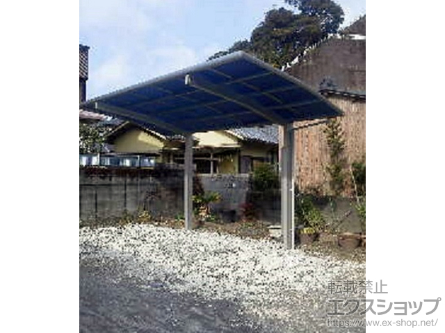 鹿児島県鹿児島市ののカーポート プレシオスポート 積雪〜20cm対応＋着脱式補助柱 2本入り×1セット 施工例