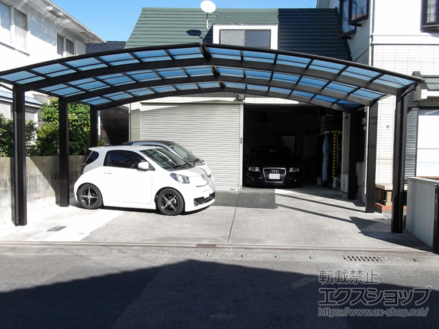 宮崎県延岡市ののカーポート レイナトリプルポートグラン　積雪〜20cm対応*6本柱仕様 施工例