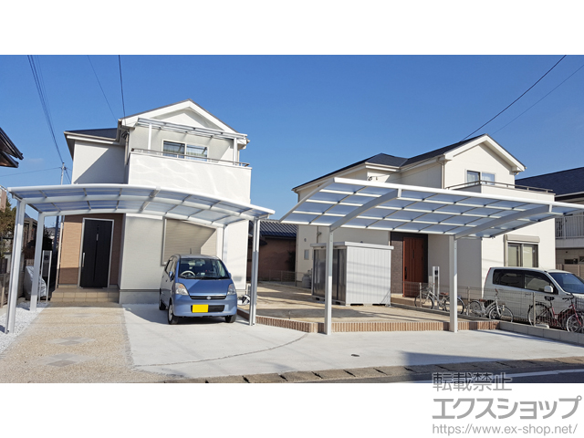 福岡県小郡市ののカーポート ネスカR (ラウンドスタイル) 積雪〜20cm対応 施工例