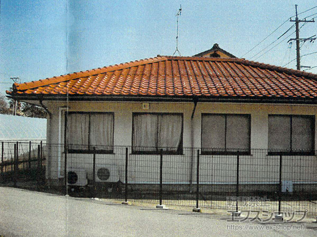 島根県出雲市ののフェンス・柵 イーネットフェンス1F型 自由柱施工 施工例