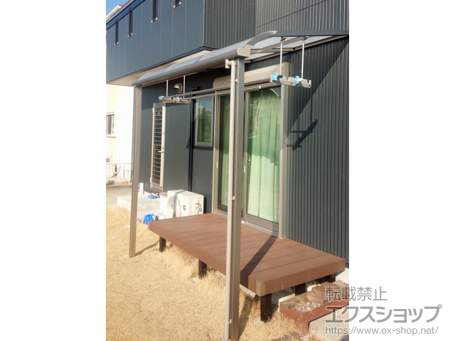 佐賀県佐賀市ののテラス屋根 スピーネ R型 テラスタイプ 単体 積雪〜20cm対応 施工例
