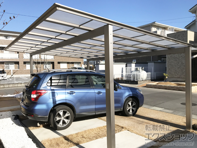 栃木県宇都宮市ののカーポート ソリッドポート ワイド 積雪〜20cm対応 施工例