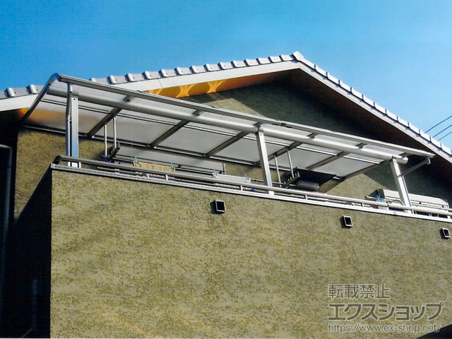 兵庫県加古郡播磨町ののバルコニー・ベランダ屋根 プレシオステラス R型 屋根タイプ 連棟 積雪〜20cm対応 施工例