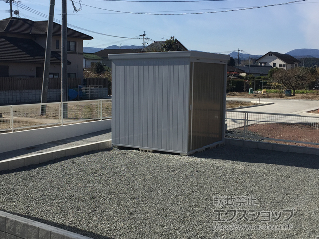 熊本県人吉市のの物置・屋外倉庫 ネクスタ 一般型 2210×2210×2375 NXN-48H-MB 施工例