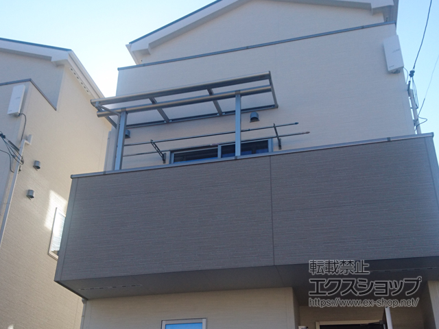 広島県廿日市市ののバルコニー・ベランダ屋根 プレシオステラス F型 屋根タイプ 単体 積雪〜20cm対応 施工例