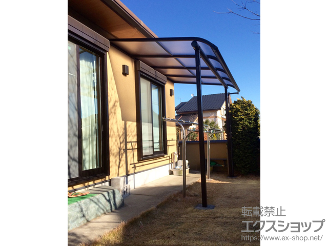 千葉県東金市ののテラス屋根 プレシオステラス R型 テラスタイプ 単体 積雪〜20cm対応 施工例