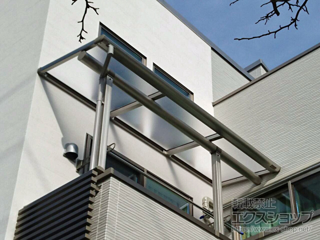 東京都江戸川区ののバルコニー・ベランダ屋根 プレシオステラス F型 屋根タイプ 単体 積雪〜20cm対応 施工例