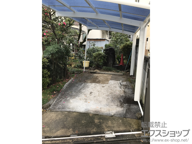 東京都杉並区ののカーポート レイナポートグラン　積雪〜20cm対応＋着脱式サポート 標準・ハイルーフ兼用 2本入り 施工例