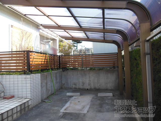 愛知県知多市ののフェンス・柵 モクアルフェンス 横板タイプ 自由柱施工 施工例