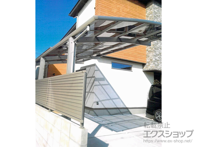 広島県福山市ののカーポート レイナポートグラン 延長　積雪〜20cm対応 施工例