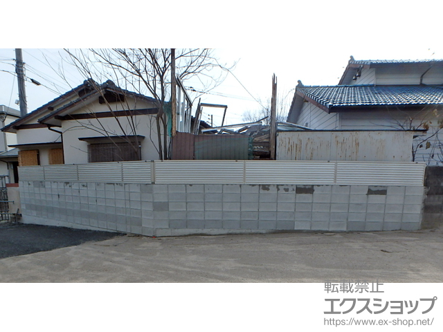 福岡県福岡市ののフェンス・柵 ミエーネフェンス 目隠しルーバータイプ 自由柱施工 施工例